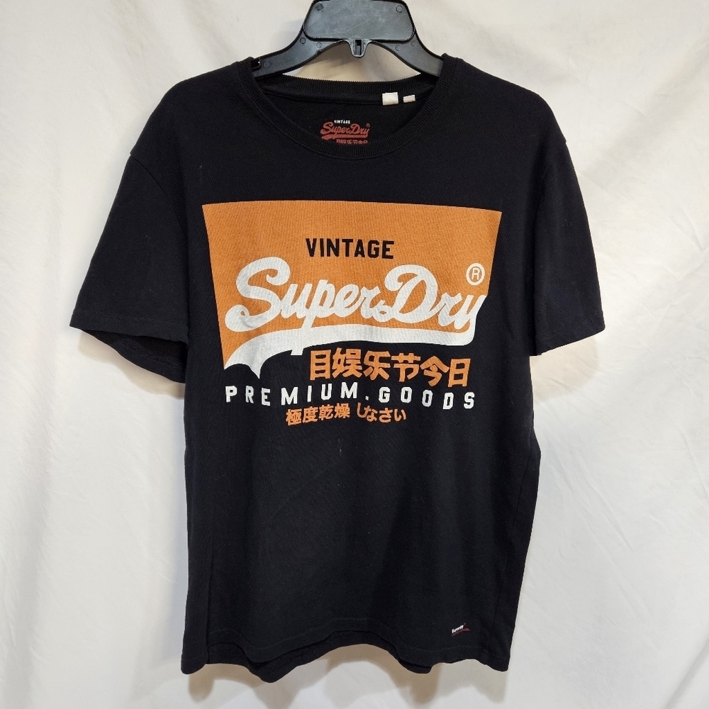 Vintage SuperDry Premium Black Label Japan T-Shirts - Size Large Good Used Cond